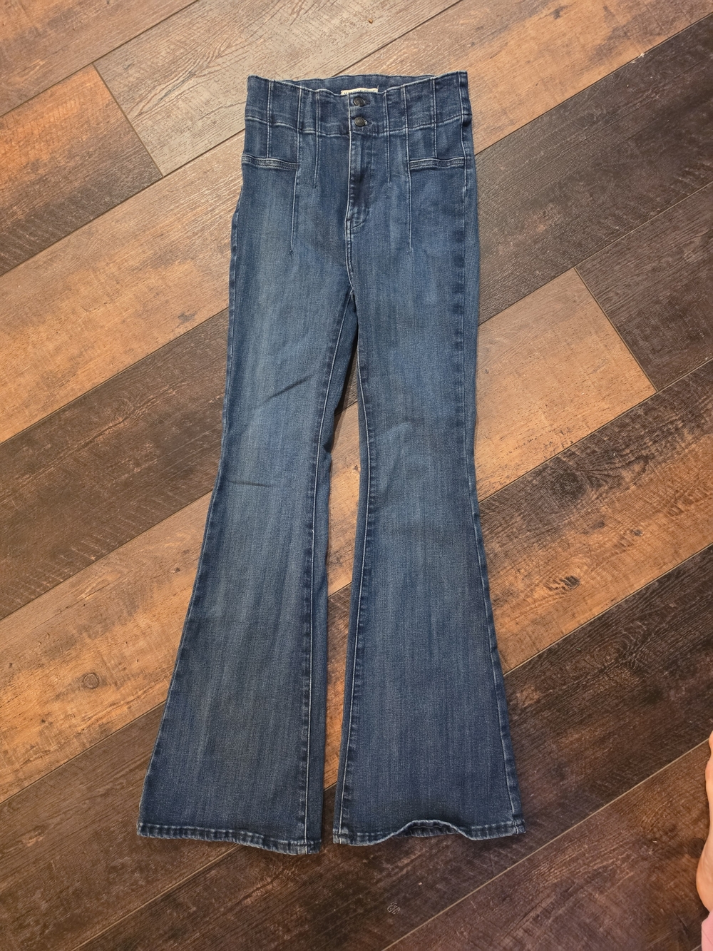 We The Free Free People Size 28 High Rise Flare Jeans Trouser Denim
